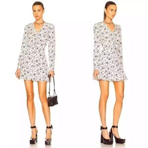 Veronica Beard Riggins Floral Silk Mini Dress